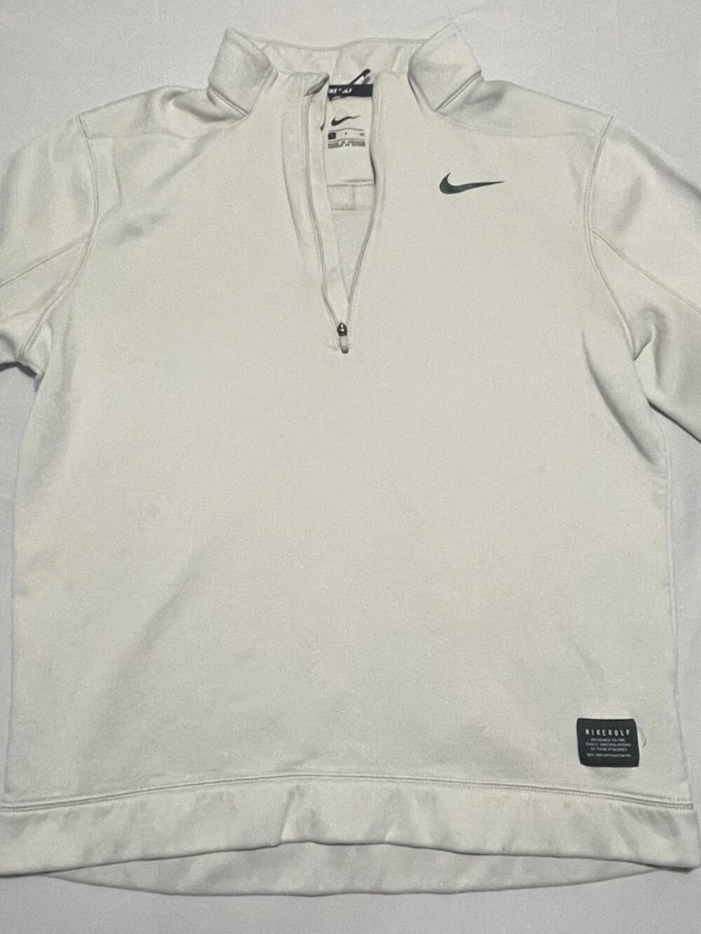 Nike Golf Tour Quarter Zip Sweatshirt White Men’s Small Excellent